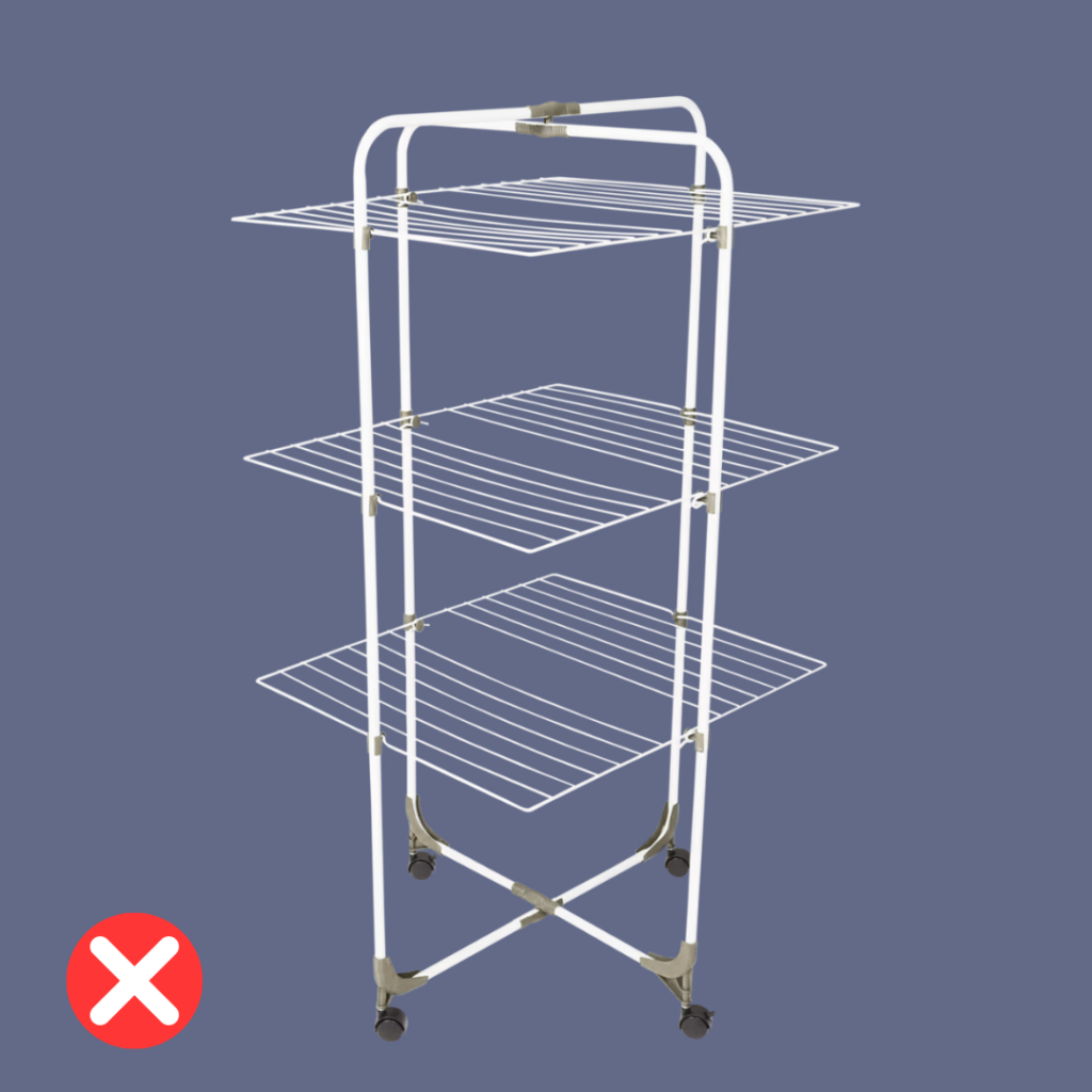 Geksruisd onderstel Action 3-laags wasdroogtoren